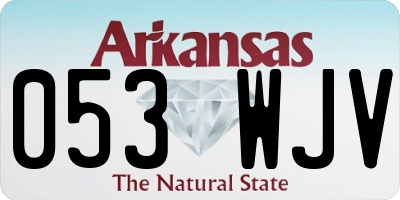 AR license plate 053WJV