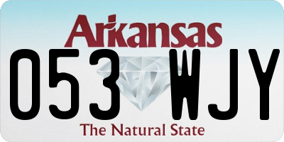 AR license plate 053WJY