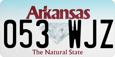 AR license plate 053WJZ