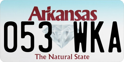 AR license plate 053WKA