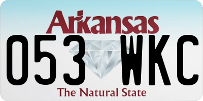 AR license plate 053WKC