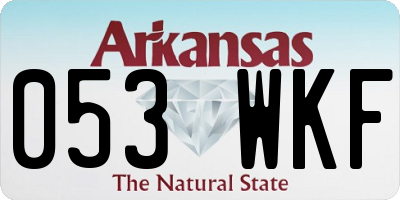 AR license plate 053WKF