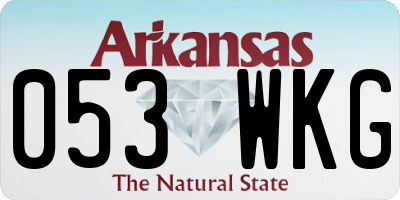 AR license plate 053WKG