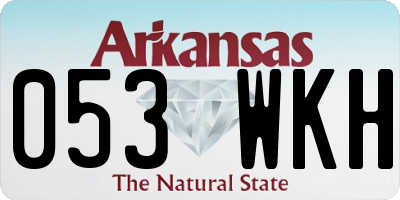 AR license plate 053WKH
