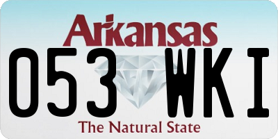 AR license plate 053WKI
