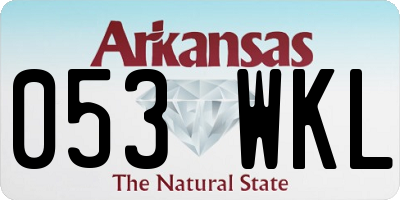 AR license plate 053WKL