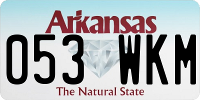AR license plate 053WKM