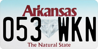 AR license plate 053WKN