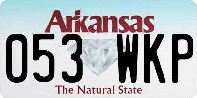 AR license plate 053WKP