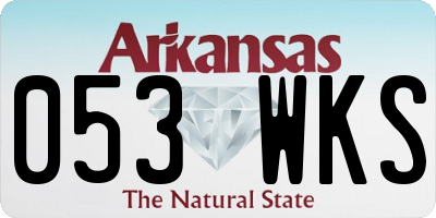 AR license plate 053WKS