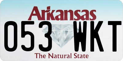 AR license plate 053WKT