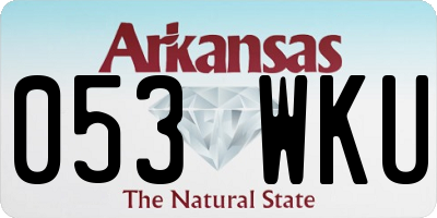 AR license plate 053WKU