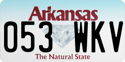 AR license plate 053WKV