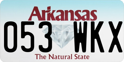 AR license plate 053WKX
