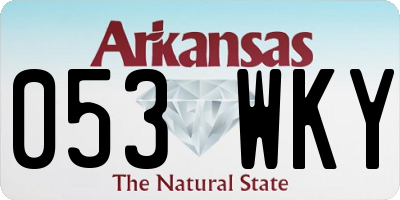 AR license plate 053WKY