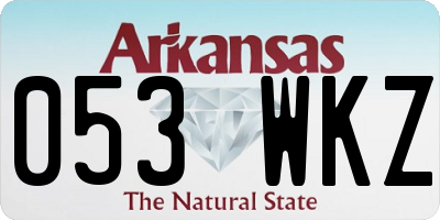 AR license plate 053WKZ