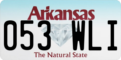 AR license plate 053WLI
