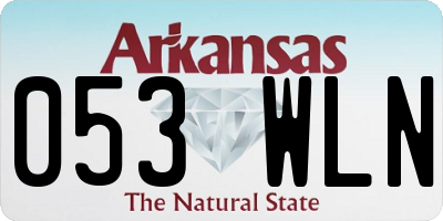 AR license plate 053WLN