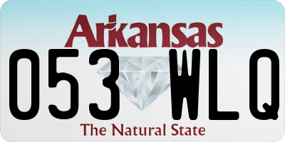 AR license plate 053WLQ