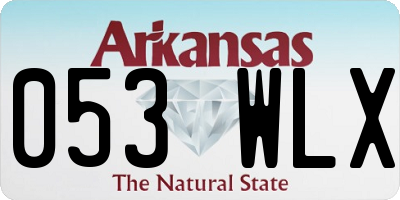 AR license plate 053WLX