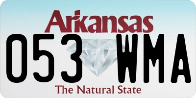 AR license plate 053WMA
