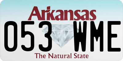 AR license plate 053WME