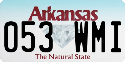 AR license plate 053WMI