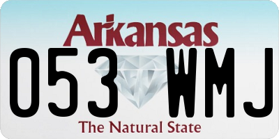AR license plate 053WMJ