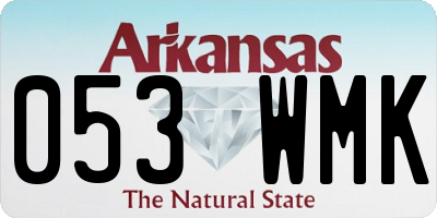 AR license plate 053WMK