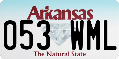 AR license plate 053WML