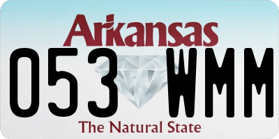 AR license plate 053WMM
