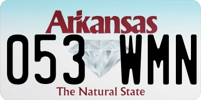 AR license plate 053WMN