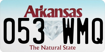 AR license plate 053WMQ