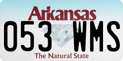 AR license plate 053WMS