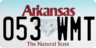 AR license plate 053WMT