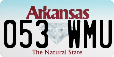 AR license plate 053WMU