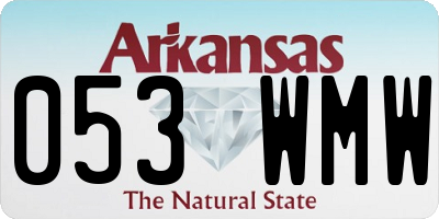 AR license plate 053WMW