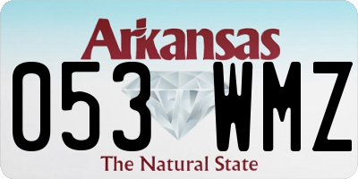 AR license plate 053WMZ