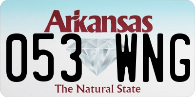 AR license plate 053WNG