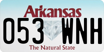AR license plate 053WNH