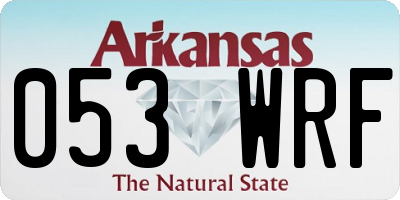 AR license plate 053WRF