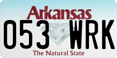 AR license plate 053WRK