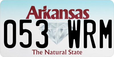 AR license plate 053WRM