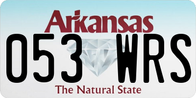AR license plate 053WRS