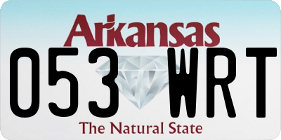 AR license plate 053WRT