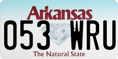 AR license plate 053WRU