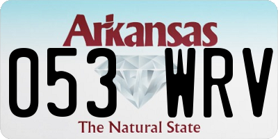AR license plate 053WRV