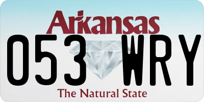 AR license plate 053WRY