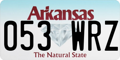 AR license plate 053WRZ