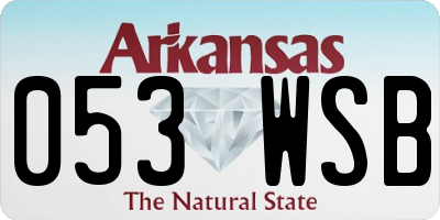 AR license plate 053WSB